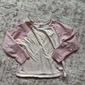H&M Girls Long Sleeve Baseball Style Tee Size 3/4T